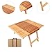 FytStycale Folding Camping Table, Wood Outdoor Table Multifunctional Easy to Install Camp Table Beach Table for Travel Hiking Backyard, 78.5cmx69.5cmx43.6cm