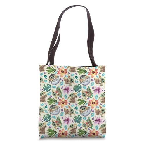 Bolso Tote con estampado tropical Mandalorian Grogu miniatura 1