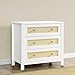 Simmons Kids Theo 3 Drawer Dresser with Changing Top and Interlocking Drawers, Bianca White/Textured Almond
