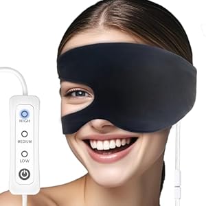 comfheat Máscara de ojo de compresión cálida para tratamiento de ojos orzuelos, máscara de ojos calentada por USB, 3 ajustes de calor para blefaritis, chalazión, alivio de ojos secos, utilizado para