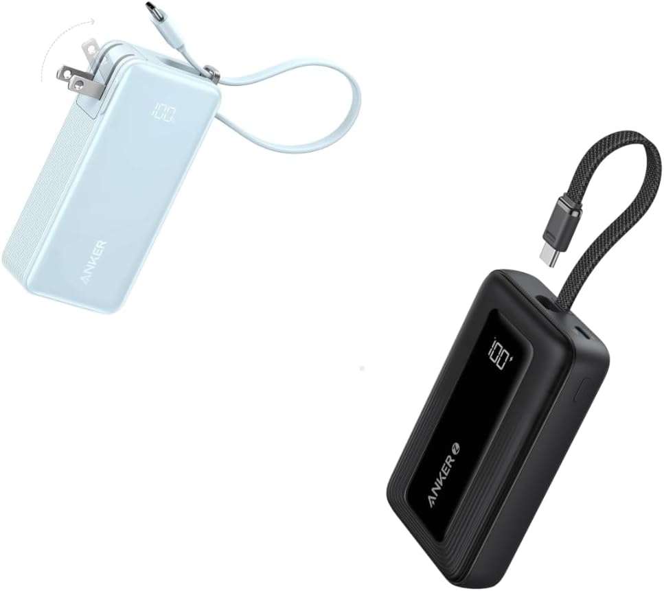 Anker 3-in-1 Portable iPhone Charger Zolo Power Bank, 10,000mAh 30W High-Speed Portable Charger