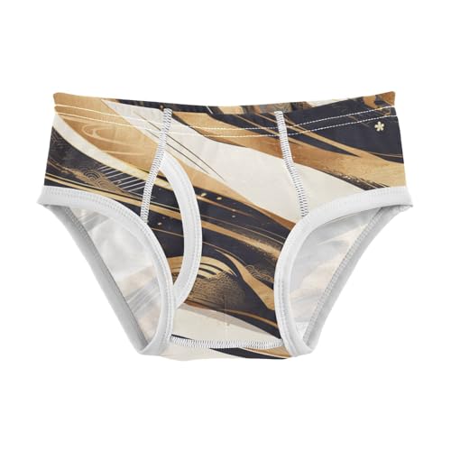 KLL Gold Pattern and Black Baby Boys Soft Boxer Briefs Breathable Undies