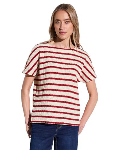 T-Shirt texturé rayé Femme Street One haut mode décontracté