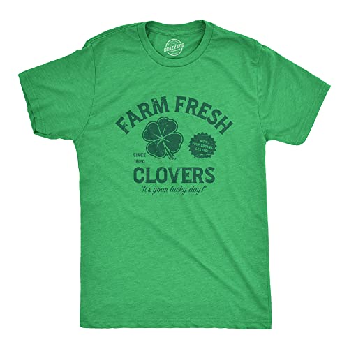T-shirt humour homme ferme trèfles en coton col rond