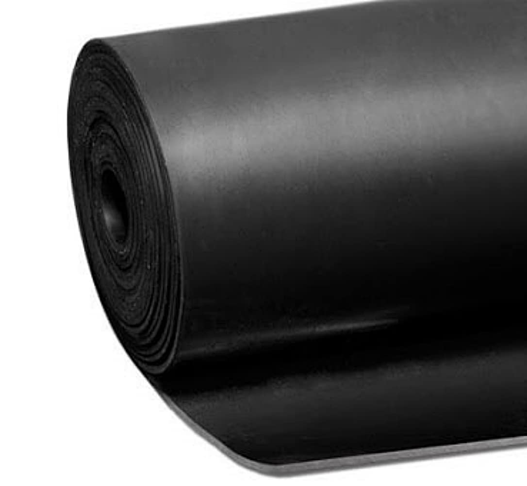 Mugar- Plancha de Goma SBR 2mm en Rollo o por Metros.- Ancho 1,00m o 1,40m- Suelo de Goma Antideslizante y Anti-Fatiga- Aislante Acústico y Térmico (SBR Negra 2mm, Ancho 1,4m Metreado)