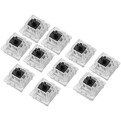 Fishlor Mechanical Keyboard Switch, 10 PCs Mechanical Keyboard Switch Plate Mounted Black Switch Replacement for Gateron Cherry MX, Replacement Black Switch Cover