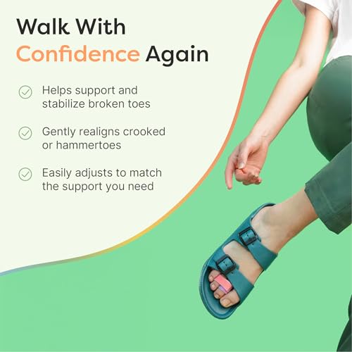 Image of ZenToes Hammer Toe Straightener, Broken Toe Splint & Buddy Wraps, 4 Ct