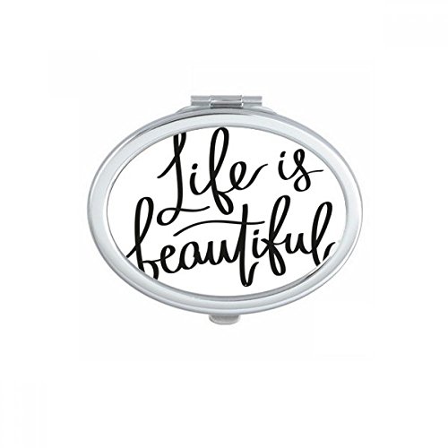 Miroir de main cadeau multicolore avec message inspirant - 2