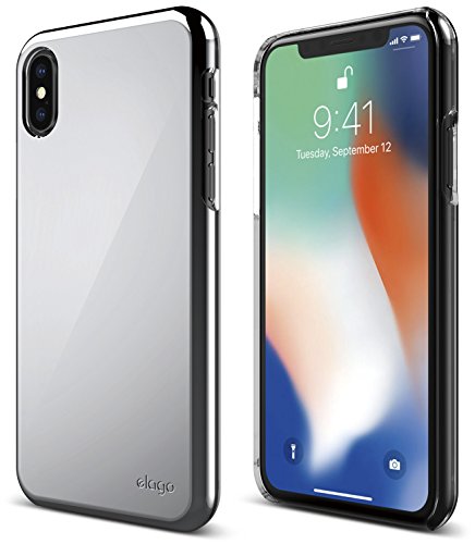 elago Slim Fit 2 Series iPhone Xs, iPhone X Case - Durable Scratch Resistant Coat Minimalistic Designed Protective Cover for Apple iPhone Xs (2018), iPhone X (2017) (Chrome)