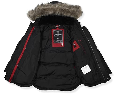 Golden Peak Boys Puffer Jacket Waterproof Winter Coat with Snorkel Hood Faux Fur Sizes 4-202