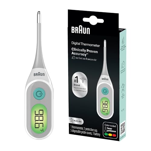 Braun ThermoScan 5 Ear Thermometer - ExacTemp Stability Indicator for Professional Accuracy, Digital Display, Baby and Infant Friendly, No.1 Brand Recommended by Pediatricians