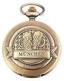 Taschenuhr aus Metall Excellanc Taschen-Uhr mit Kette Unisex München Analog Quarz 4000028 (messingfarben)