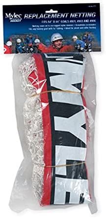 MyLec Indoor Hockey Net, Street Hockey Net Replacement, Durable, Lightweight & Portable, Easy to Assemble & Disassemble, Machine Wash, High-Grade Material Netting (Red/White) image 3