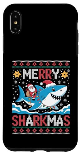 Merry Sharkmas AO[Z[^[ T^ CfBO V[N Cgt X}zP[X iPhone XS Max p