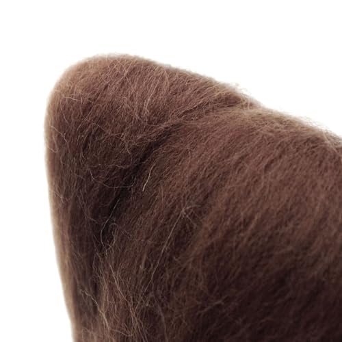 Image of Clover Natural Wool Roving, Brown