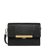 Lancaster Exotic Croco Lee Umhängetasche schwarz