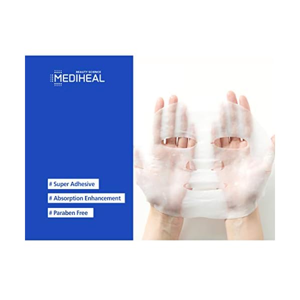 Mediheal Official Best Korean Sheet Mask - Tea Tree Essential Face Mask 20 Sheets Skin Soothing Treat Blemishes Sebum Control For All Skin Types Value Sets Acne Prone