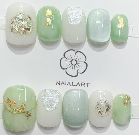 10枚入りネイルシール/人工爪-VS40-SGWGDDJ-B311-L