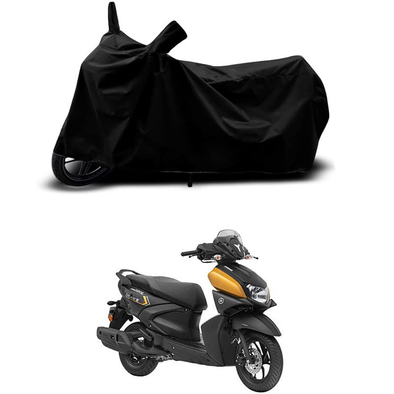 Image of 100% Scratchproof /UV-Rays /Heat Protection /Birds Dropping /Water Resistant /Dust Proof /Waterproof /Full Bike Scooty Two Wheeler Body Cover Compatible for RayZR 125 Hybrid All Varients[Black]