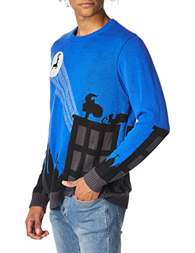 Blizzard Bay Mens Men's Ugly Christmas Light Up Sweater, Navy, Small US2