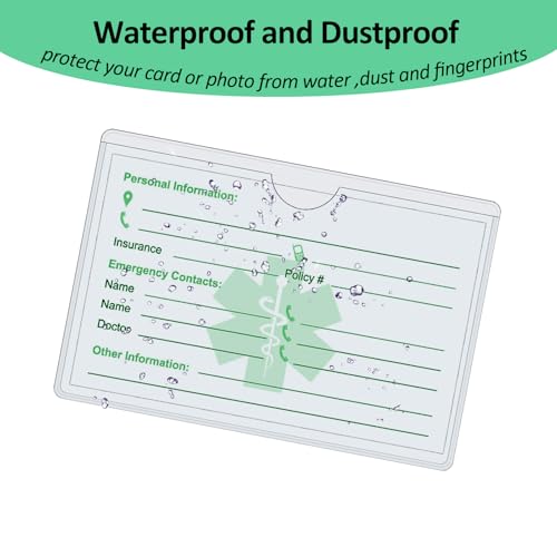 jhwsxtek Pacote com 44 bolsos adesivos transparentes de 7,6 cm x 12,7 cm com abertura superior para
