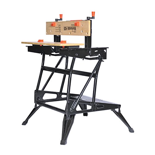 BLACK+DECKER Workbench, Workmate, Portable, Holds Up to 550 lbs, Vertical and Horizontal Clamping Options, For DIY, Woodworking and More (WM425-A)