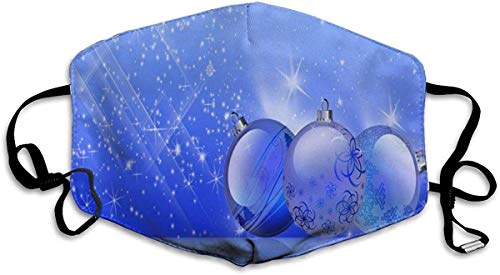 Preisvergleich Produktbild Mundmaske Halbgesichtsmasken Winddichte Maske Anti Wiederverwendbar Komfortable Atmungsaktive Unisex Staubdichte Weihnachtsdekoration Luftballons Twinkling Blue Customized