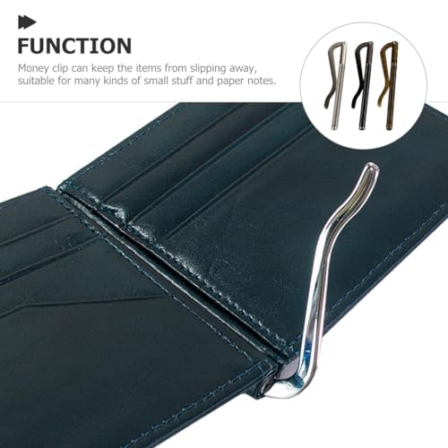 VILLCASE Durable Metal Money Clip - Versatile Stainless Steel Wallet Clip with Spring Design for Easy Access Compact Size 3.14 X 0.78 X 0.39 Inches Assorted Colors3