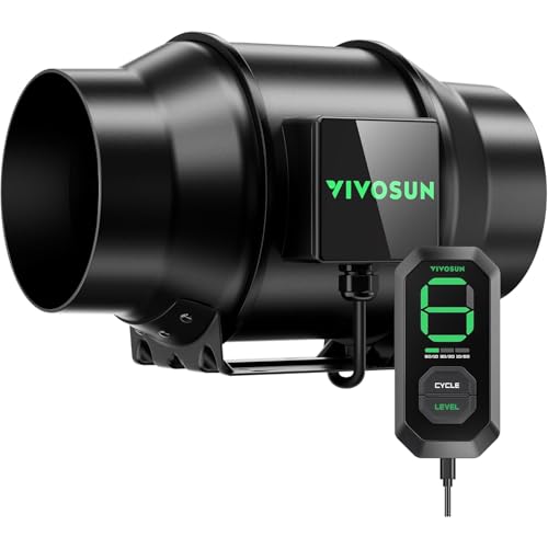 VIVOSUN Rohrventilator 150mm - 748m³/h Luftstrom Mit Drehzahlregler Für Growzelt