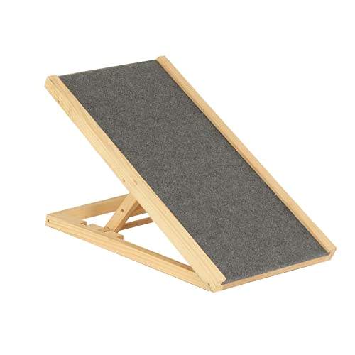 Youyijia Dog Ramp Adjustable Heights Pet/Ramp/Car Pet Dog with Non-slip Carpet Safety Pets Ladder for Travel Dog Ramp for Sofa (L27.59*W13.78*H11.8IN)