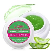 ARISON LASHES Lash Remover For Eyelash Extension Cream Remover Low Irritation Cream Remover for Sensitive Skin Fast Dissolution Professional Eyelash Extensions Salon UseAloe