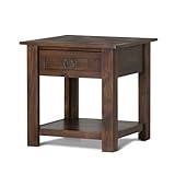 SIMPLIHOME Monroe End Table - 22 inch Wide Solid Acacia Wood Side Table in...