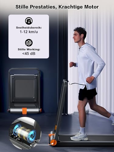 WalkingPad MC11 Elektrische loopband voor thuis, loopband inklapbaar met ruim loopgebied 44x120cm, walking pad tot 12 km/u met LED-display, APP en tabletstandaard Geschikt voor thuis en op kantoor - Afbeelding 5