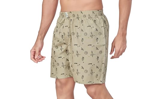 Image of Nermosa Pure Cotton Comfortable & Breathable Printed Regular Shorts /Boxer for Men, Pack of 3