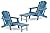Set of 2 Oversized Outdoor Wooden Folding Adirondack Chair with Retractable Ottoman, Pre-Assembled BackRest & SeatBoard, Wood Patio Chair for Garden Backyard Porch Pool Deck Firepit