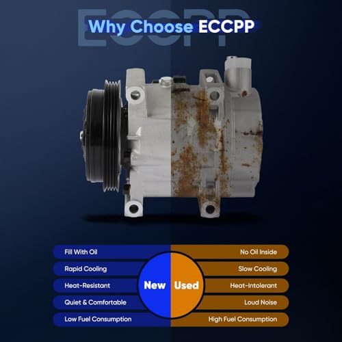 Image of ECCPP A /C Compressor with Clutch Fit for INFINITI Q45 4.1L 1997-2001 | Fast Cooling AC Compressor