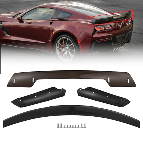 KARPAL Rear Trunk Spoiler Wing Compatible with 2014-2019 Chevy Corvette C7 Z06 Stage 3, Carbon Fiber