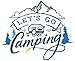 Samunshi Let's Go Camping Schriftzug Aufkleber Sticker Autoaufkleber Scheibenaufkleber Motorradaufkleber in 10 Größen (20x16,6cm hellblau)