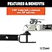 CURT 45005 3-in-1 ATV Trailer Hitch Mount, 1-7/8-Inch Ball, Clevis Pin, 5/8-Inch Hole, Fits 2-Inch Receiver, Gloss Black