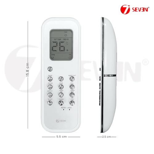 Image of 7SEVEN Compatible with Bluestar AC Remote Control RG35D BGCEF Model 46 Suitable for 1 1.5 2 Ton Split & Window Air Conditioner - Match Key by Key Exactly with existing Bluestar AC Remote Function