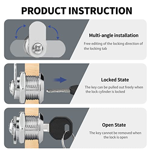 image for Gnellkoor Truck Tool Box Locks, 2-Pack 5/8