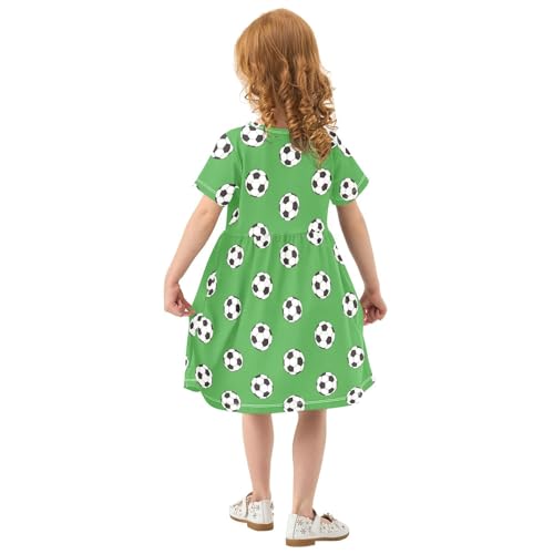Girls Summer Dresses Toddler Casual Short Sleeve A-Line Sport Dress3
