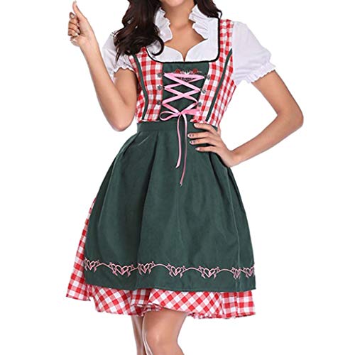 Femme 3 Pieces Robe Dirndl Set Lily Costume Bavarois Oktoberfest Fete D'Octobre Carnaval Cover