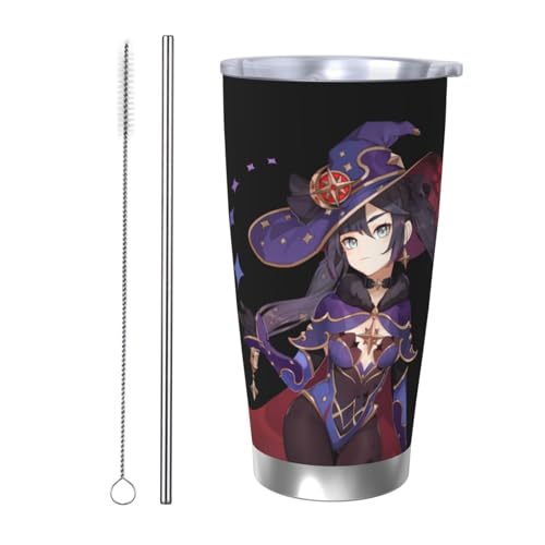 _Project Genshin Impact48 ^u[ bN  J[Jbv 600ml ^fM ۗ ۉ ԗp @r R[q[Jbv RrjJbv Xg[t ӂt AEghA jp Straw Two-piece Se