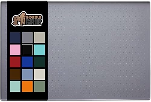 Gorilla Grip Silicone Pet Feeding Mat, Dog Food Mats Contain Spills, Protects Floors, Waterproof Placemats for Water Bowl, Raised Edges for Cat and Dogs Treats, Pets Accessories, 18.5x11.5, Gray