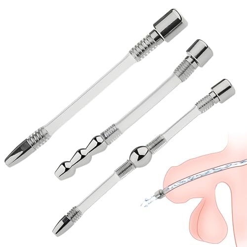 Image of 3 Pcs Urethra Trainer Set Chastity Lock Accessories Chastity Device Sex Toy Sound Urethral Plug Urethral Toy Urethral Masturbation Stick Catheter Sound Penis Plug Male Urethra Stimulation