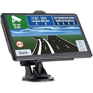 GPS Navigation for Car, 2024 Map 7 inch Touch Screen Car GPS, Voice Turn Direction Guidance, Support Speed and Red Light Warning, Pre-Installed North America Lifetime map Free Update