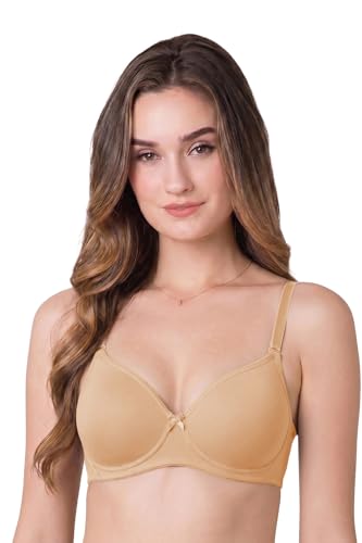 Image of Van Heusen Women's Cotton T-Shirt Bra|16 Hour Comfort|Everyday Bra|Breathable Perforated Cups|Anti Bacterial Tech|Sweat Absorbent|Padded|Wireless|Coverage|No Slip Soft Straps|Detachable Straps