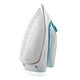 Sunbeam Pro Steam Compact Iron Travel Iron Foldable Handle Dual Voltage 100-120v / 220-240v Switch Non-Stick Soleplate 2.5m Cord Blue/White,SRS2000