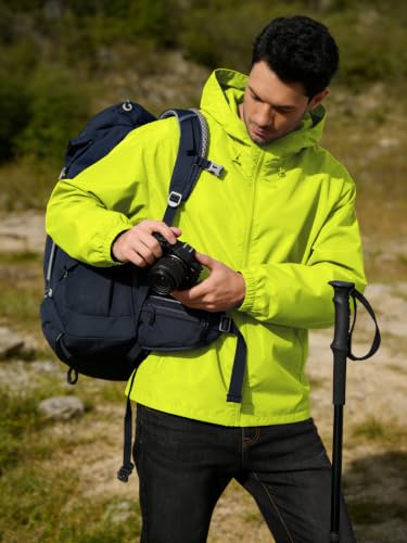 Image of UIQUR Mens Raincoat Waterproof Rain Jacket